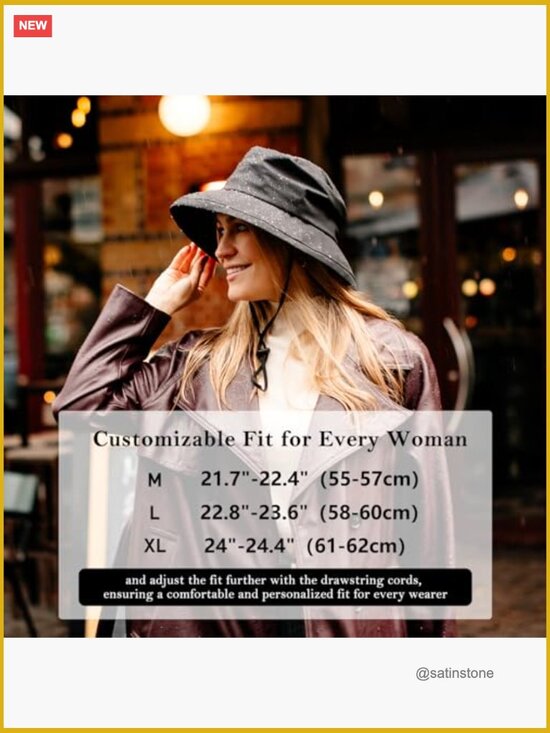 Waterproof Wide Brim Sun Hat UPF 50 Bucket Hat Packable Adjustable